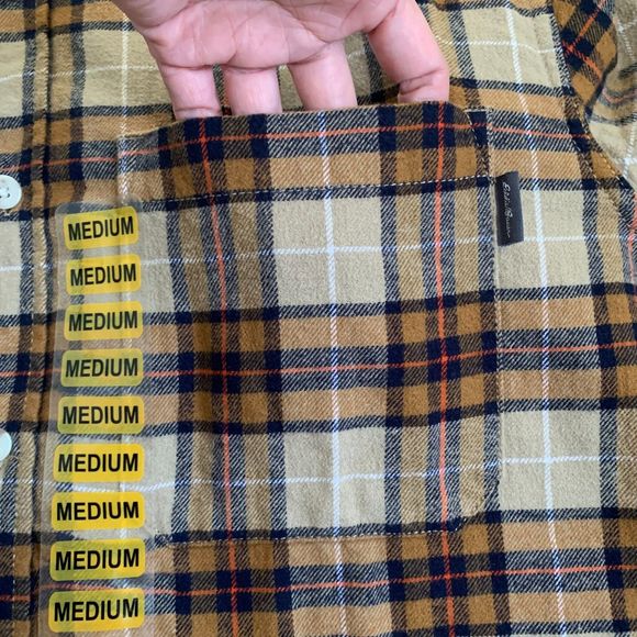 Eddie Bauer Bristol Men's Flannel Shirt long sleeve Medium - Picture 7 of 12